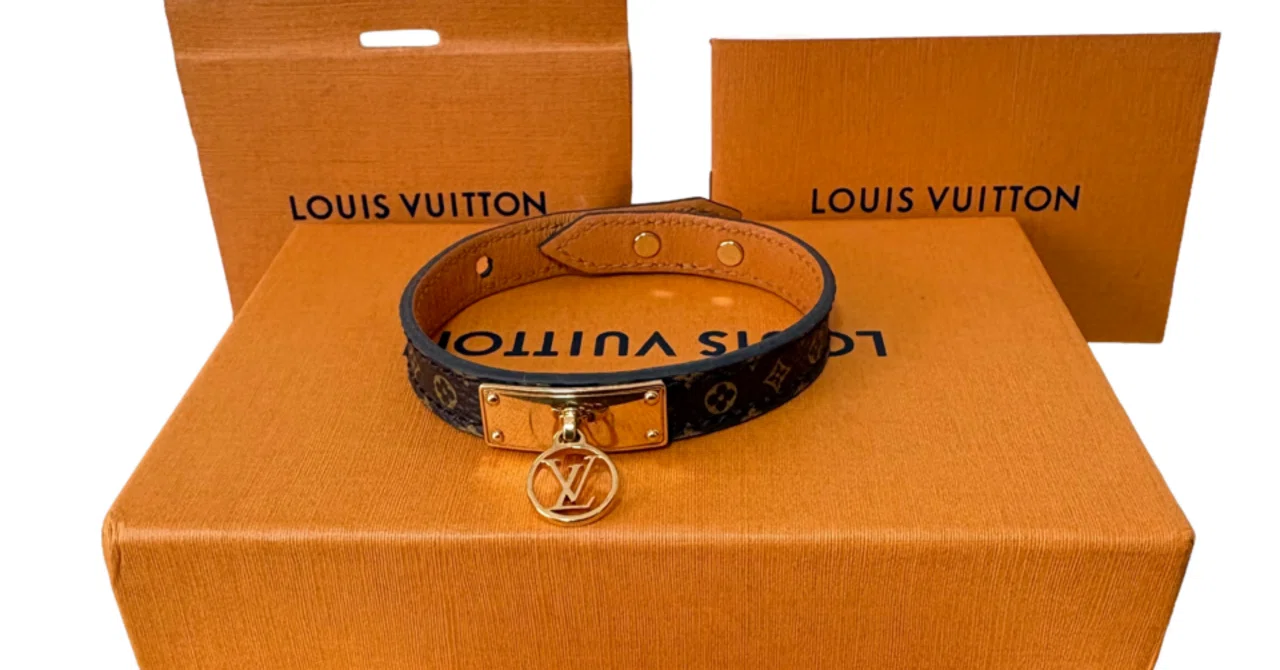 LOUIS VUITTON ルイ ヴィトン モノグラムキャンバス ブラスレ ロゴ 