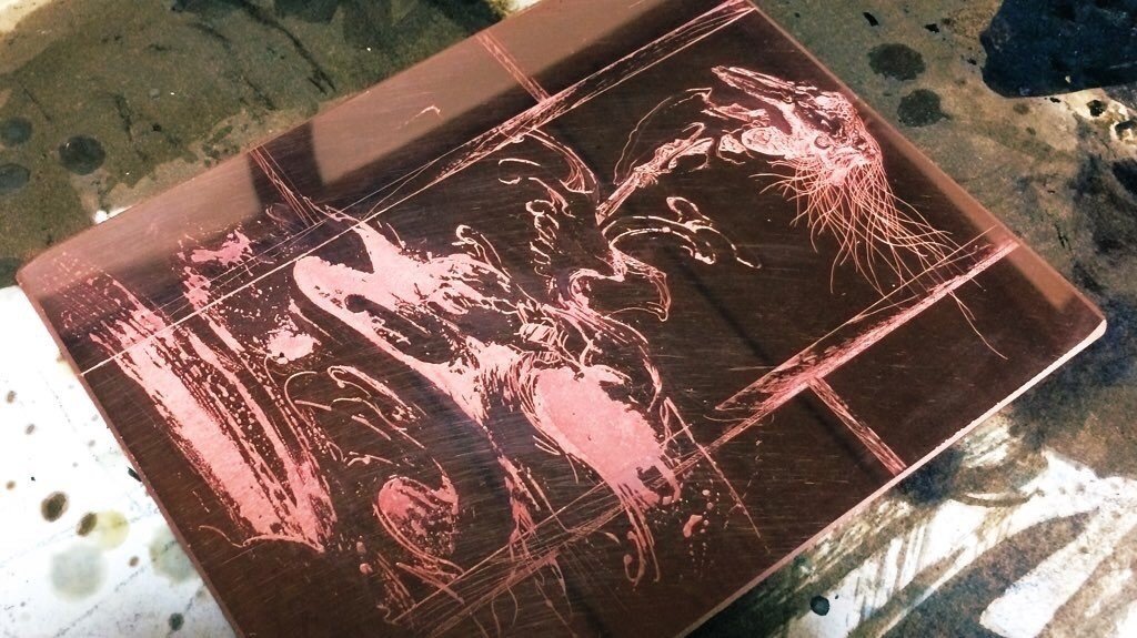 腐食した銅版画を刷ってみた。｜齋藤悠紀