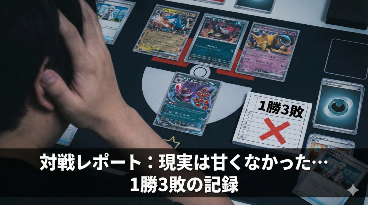 ポケカ】メガゲンガーexデッキ対戦録：AI（Gemini）と反省会をしたら