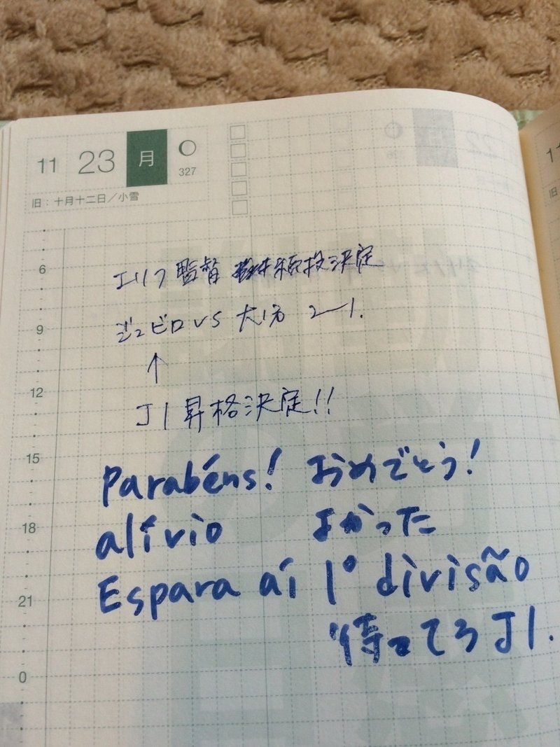 ほぼ日手帳はサッカーノート フジノツツジ Note
