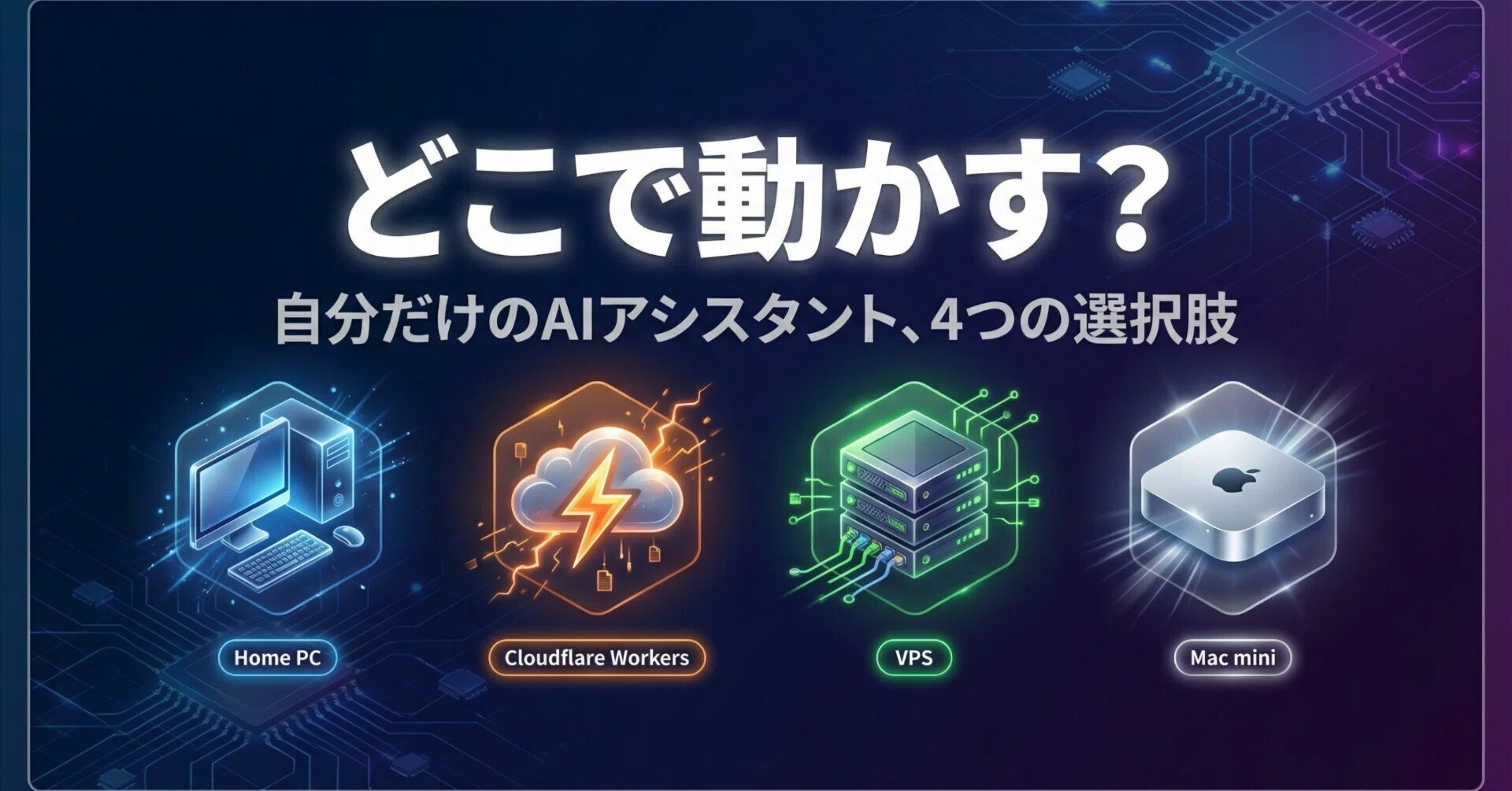 OpenClawをどこで動かす？ 4つの選択肢を比較してみた｜Hiroaki