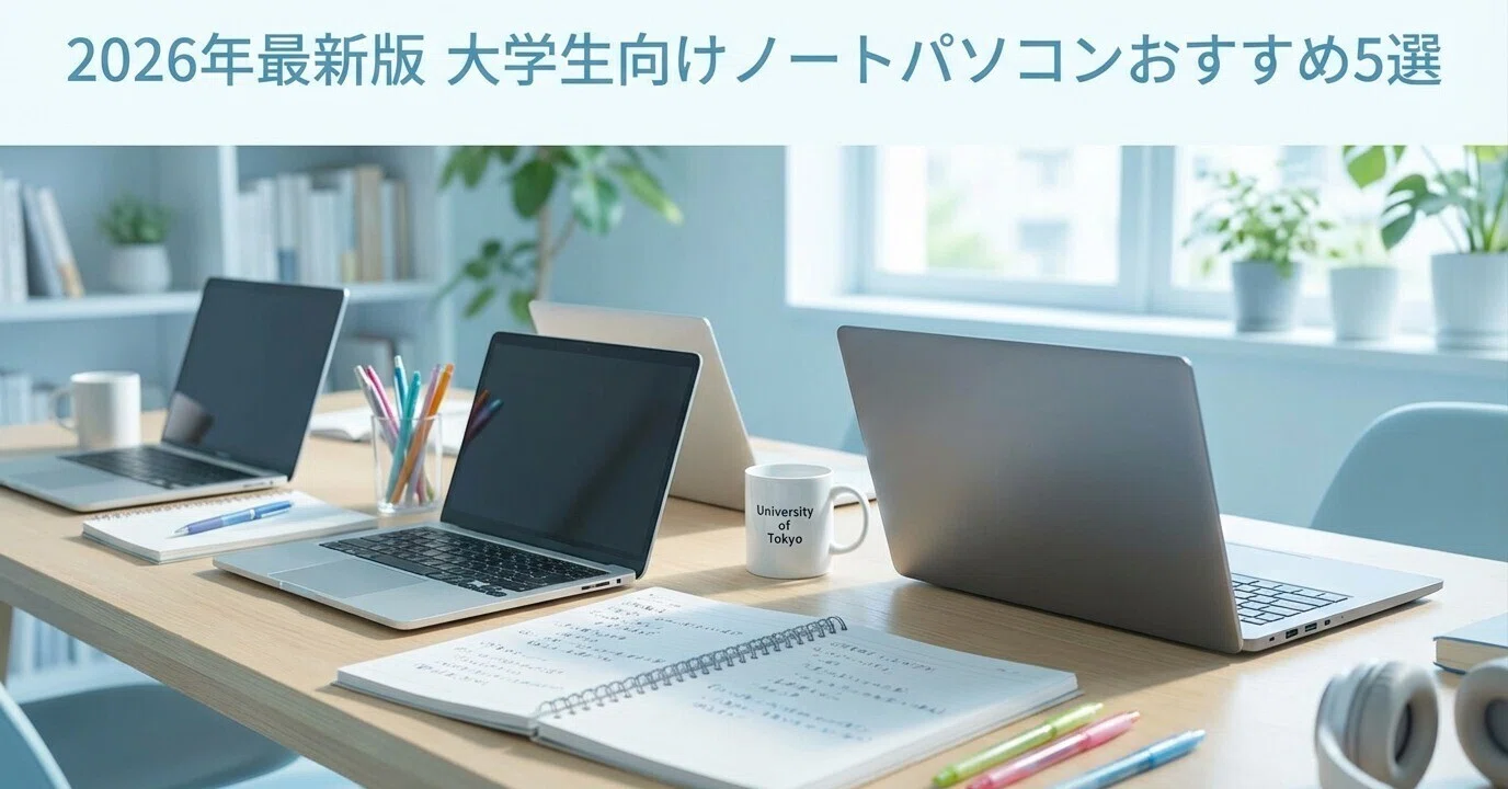 2026年最新版】大学生向けノートパソコンおすすめ5選｜失敗しない