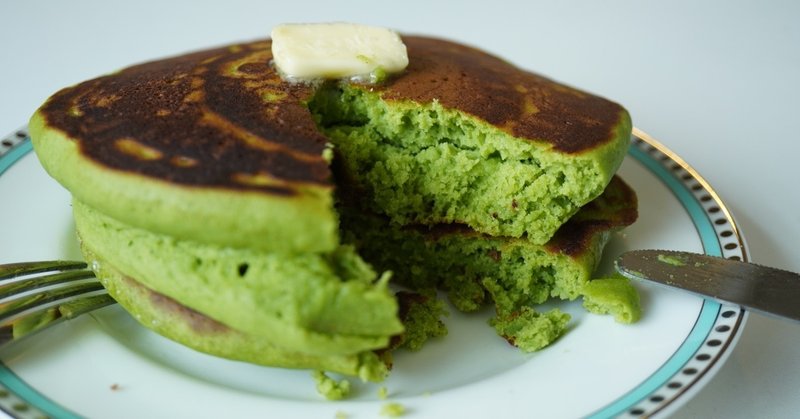 ヘルシーなのに満足度が高い 抹茶米粉パンケーキの作り方 グルテンフリー なまっちゃ Note