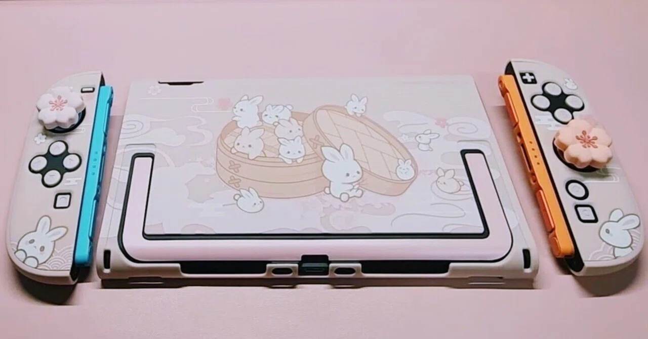 Switch2のカバーをうさぎデザインに付け替えてみた??｜スイ 