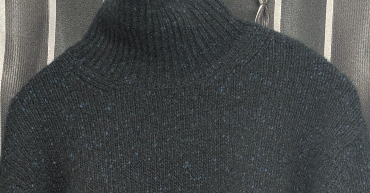 08 | AURALEE CASHMERE MELANGE KNIT TURTLE (Top Navy Black)｜つか