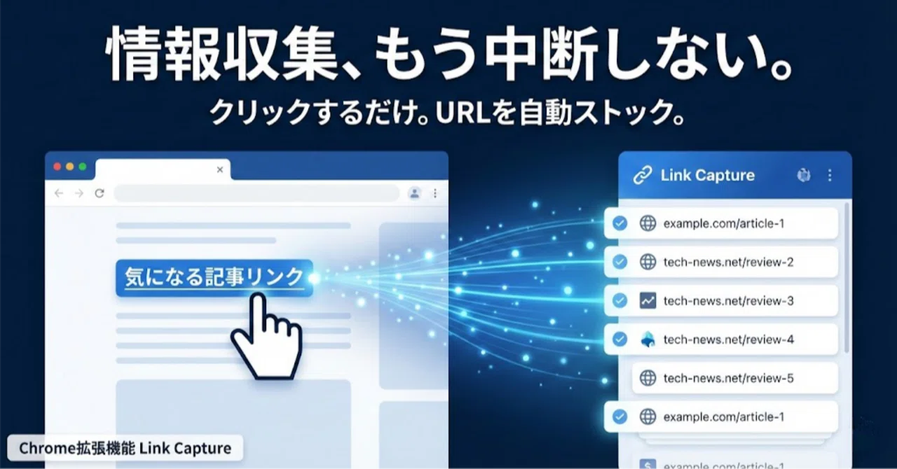 Chrome拡張機能「LinkCapture」のご紹介｜高菜こんぶ