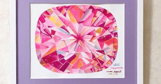 あなたの中の宝石を描く パパラチアに込めた「自分も愛して」の光