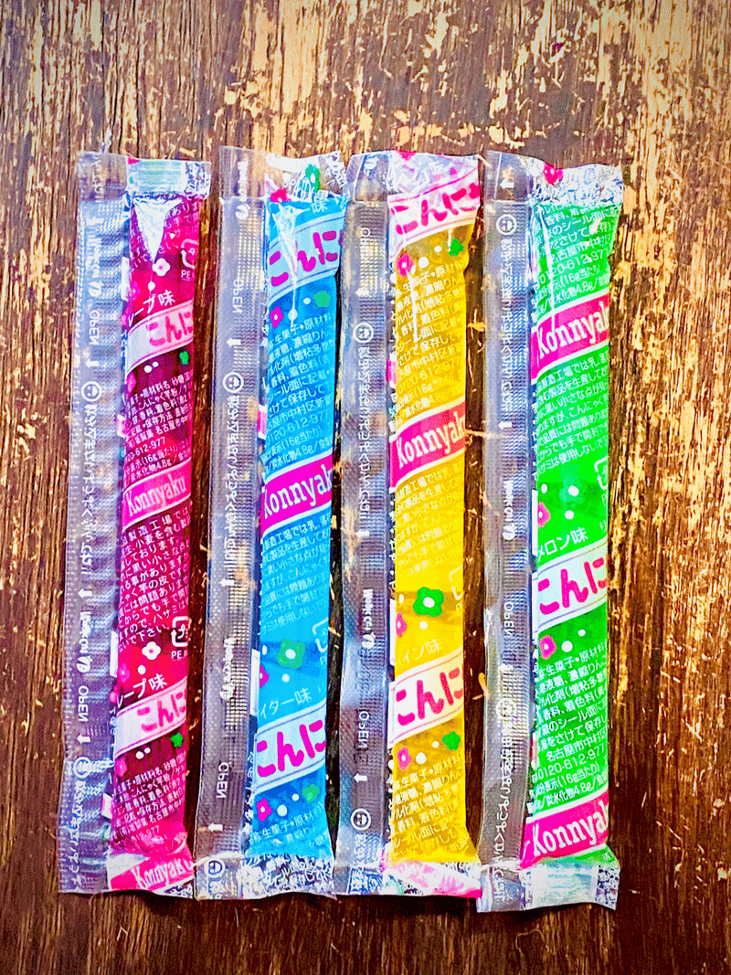 駄菓子アレンジレシピ こんにゃくゼリーでカラフルゼリーポンチ 鳩 頭巾 Note