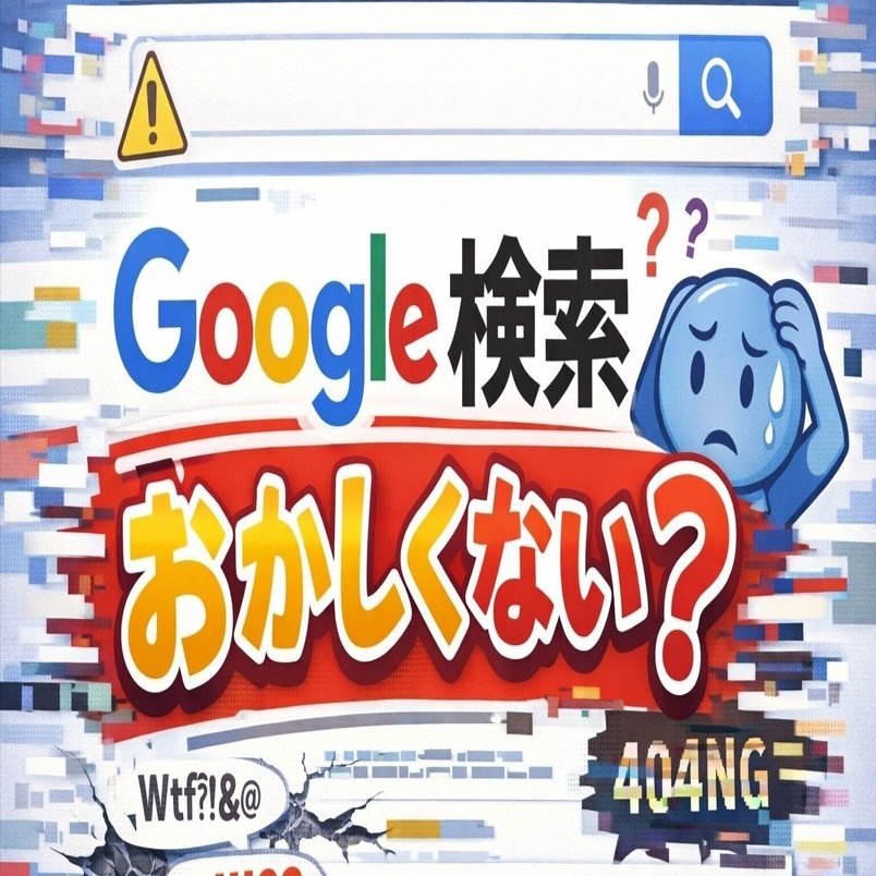 google 検索おかしくない、該当なしに？ AIをOFF？ キーワードに -ai