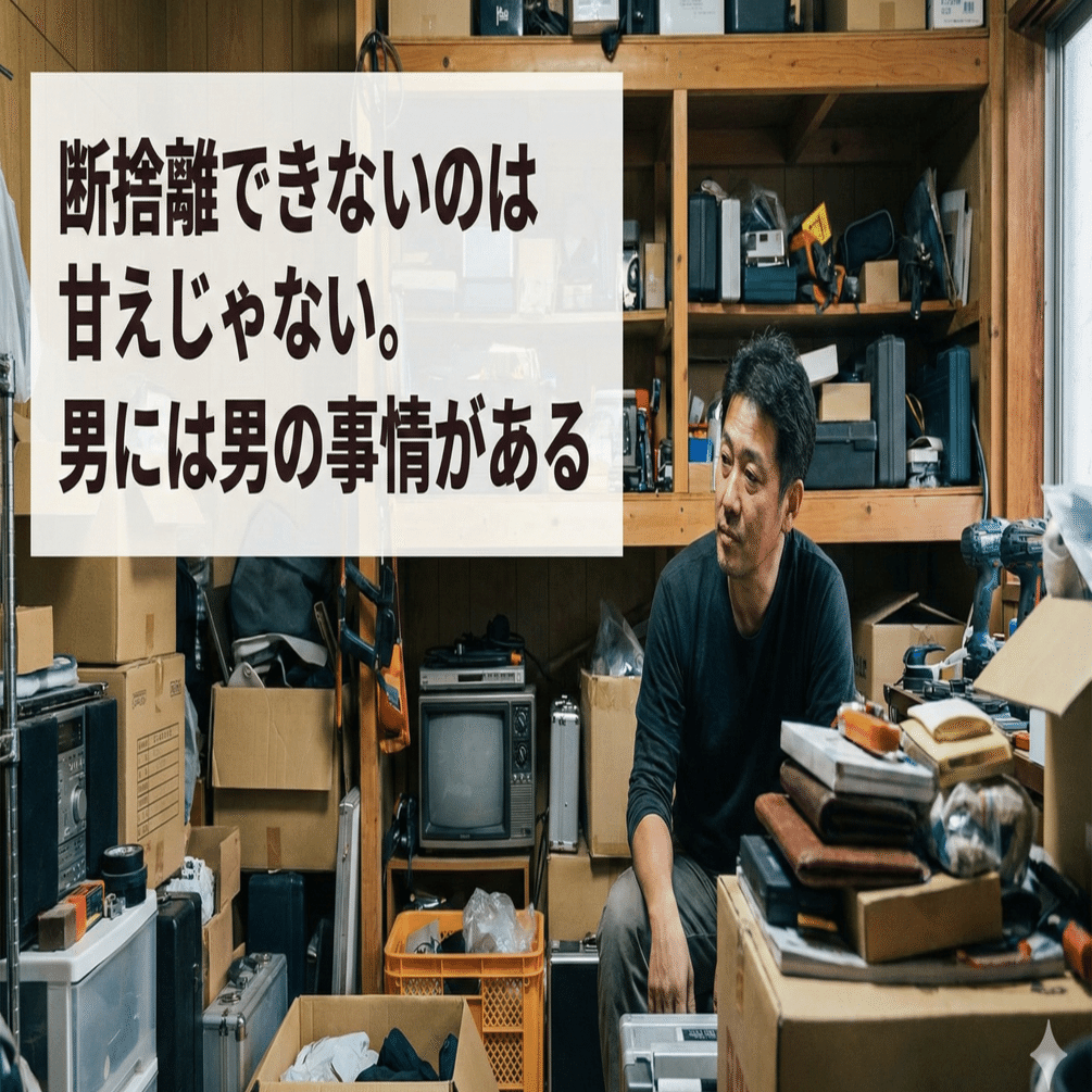 断捨離できないのは甘えじゃない。男には男の事情がある｜masa