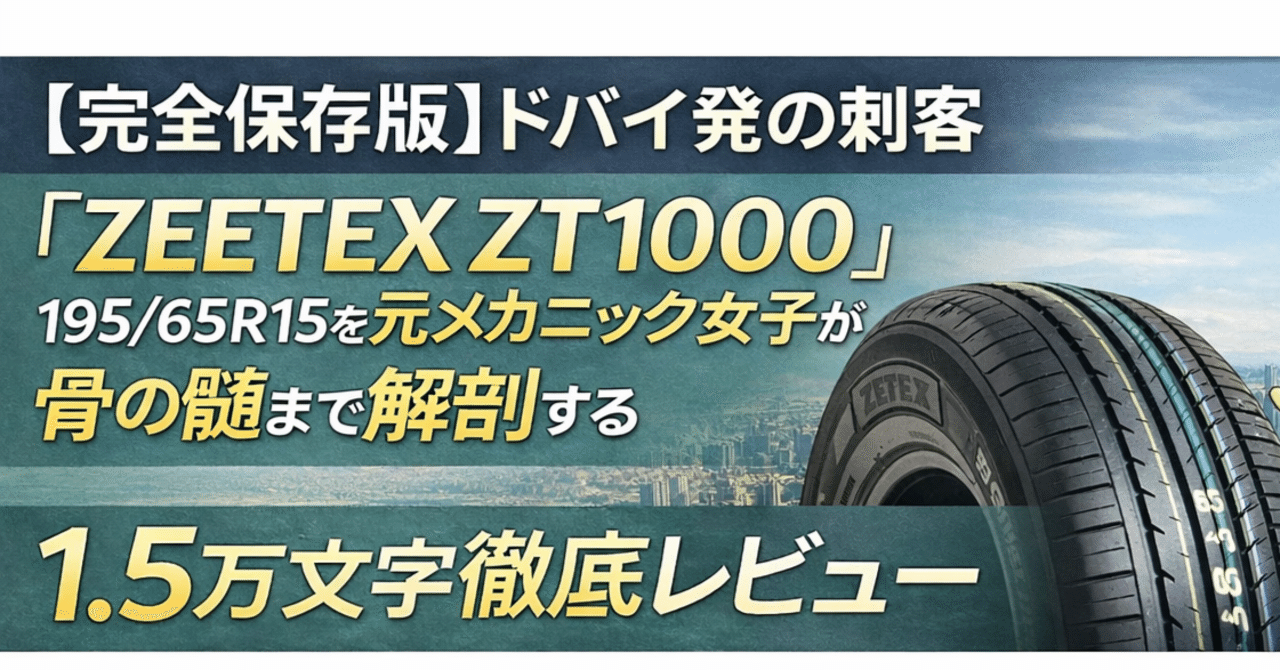 完全保存版】 ドバイ発の刺客『ZEETEX ZT1000』195/65R15 を元