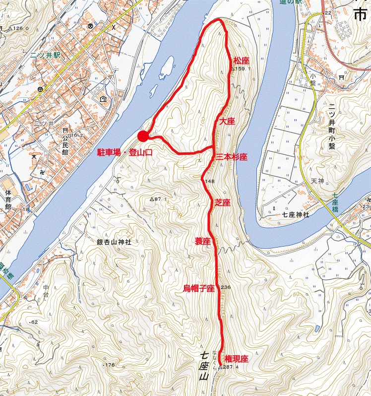 七座山（秋田県能代市）ハイキング｜米代川の蛇行と春の里山に癒やされ