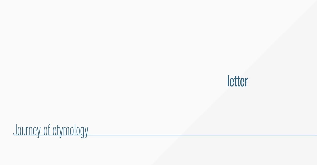 Journey of etymology: letter｜FJK