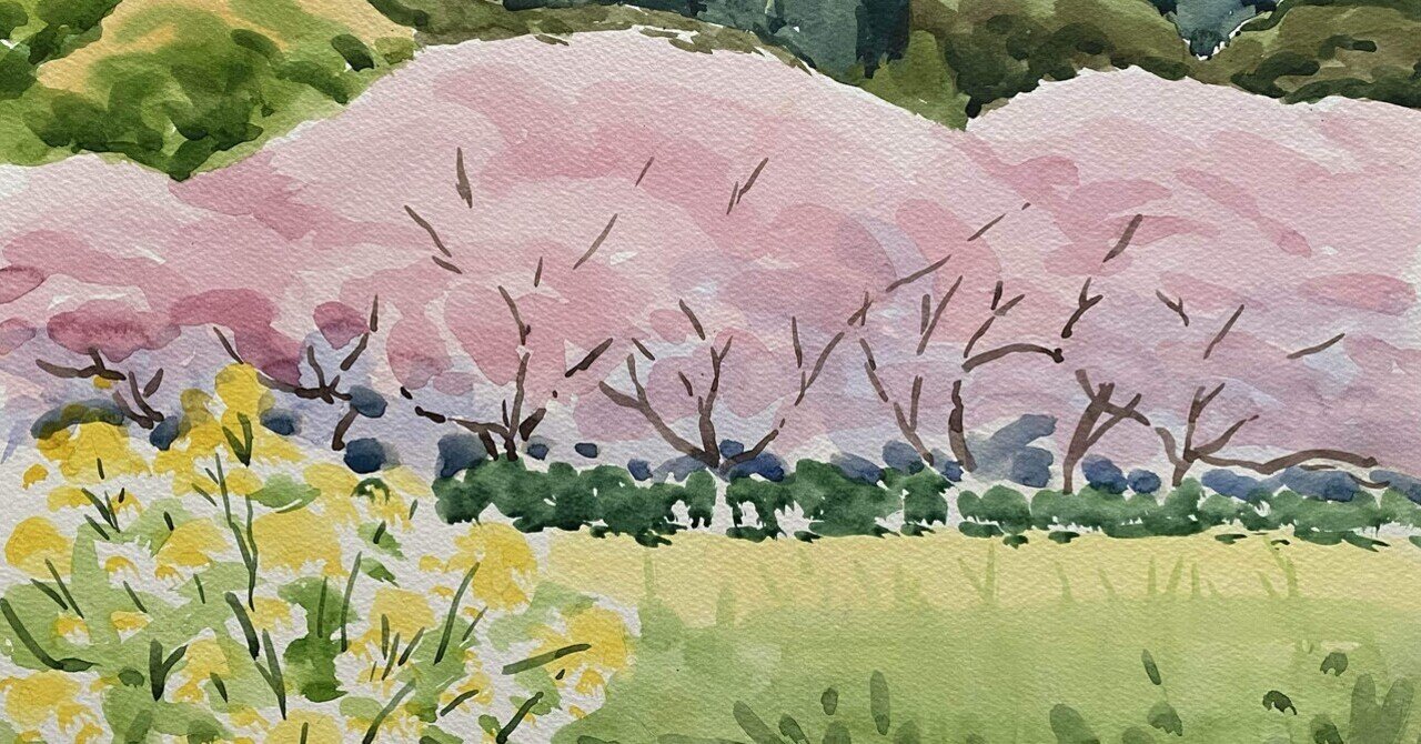 40 神園正美の透明水彩画 西都原公園｜神園正美の透明水彩画@note