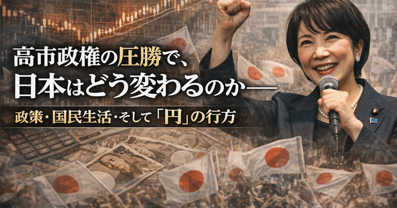 高市政権の圧勝で、日本はどう変わるのか――政策・国民生活・そして「円」の行方|エビちゃん