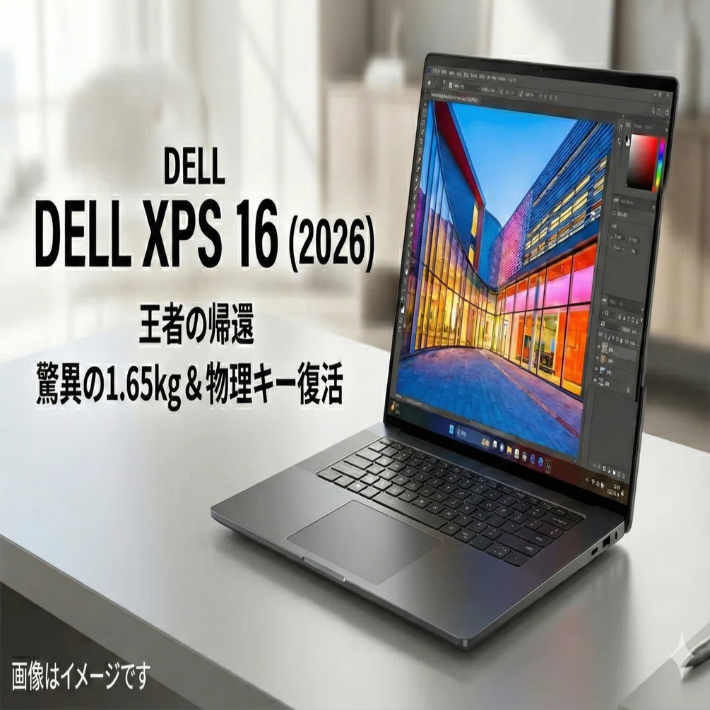 DELL New XPS 16 2026年モデル解説】王者の帰還。物理キー復活と驚異の 