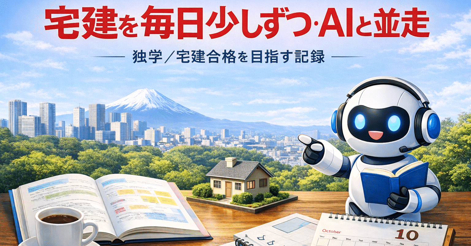 宅建を毎日少しずつ・AIと並走 DAY38｜毎日本を読む（ブックカフェの日常）