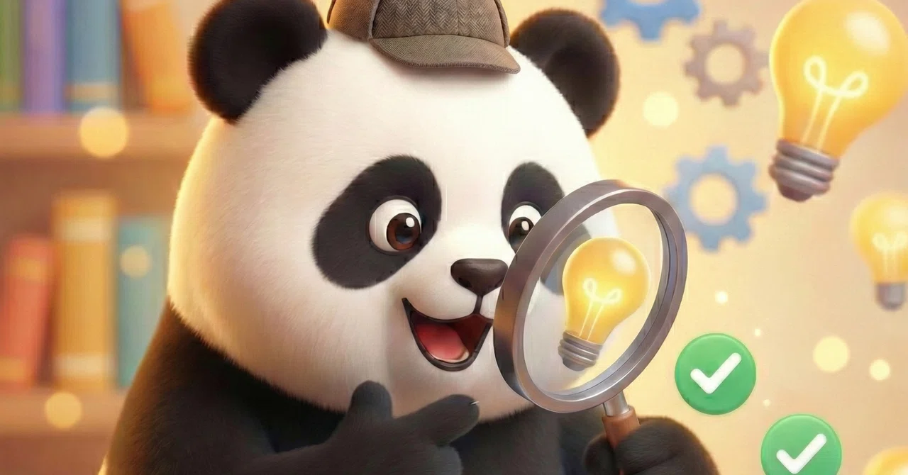 [Nice to meet you] I'm a panda who solves your 