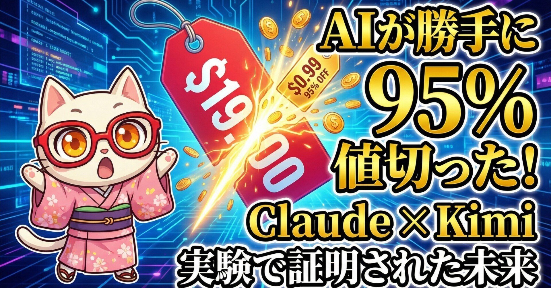 AIエージェント同士が「値引き交渉」して95%オフを勝ち取った — Kimi AIエージェント同士が「値引き交渉」して95%オフを勝ち取った — Kimi