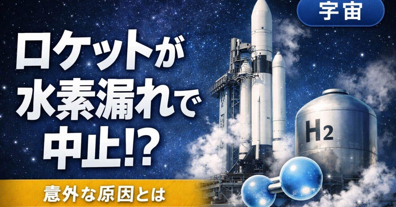 日刊雑学】ロケットが「水素漏れ」で止まる理由【第010号】｜oうしおo