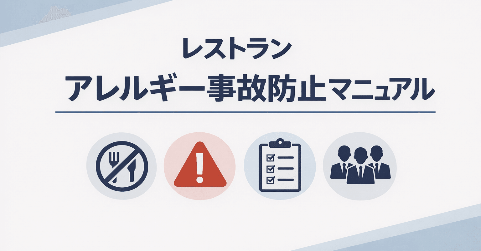 レストランにおけるアレルギー対応および接客:事故防止マニュアル(画像