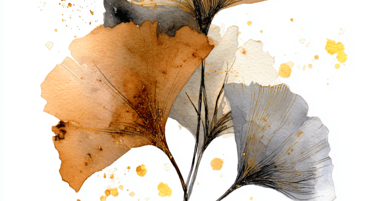 無料のAI画像】リビングのインテリアにぴったりの銀杏アート｜かもめ