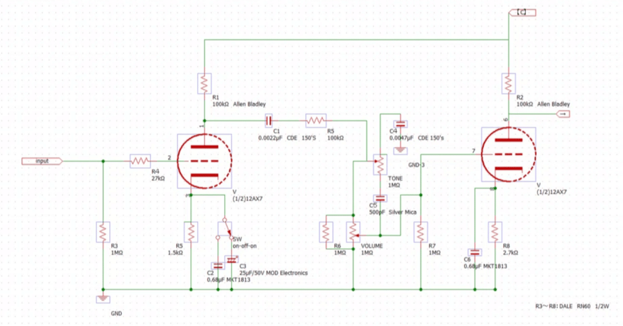真空管ギターアンプを作ろう～③回路検討 その1編｜Ryou