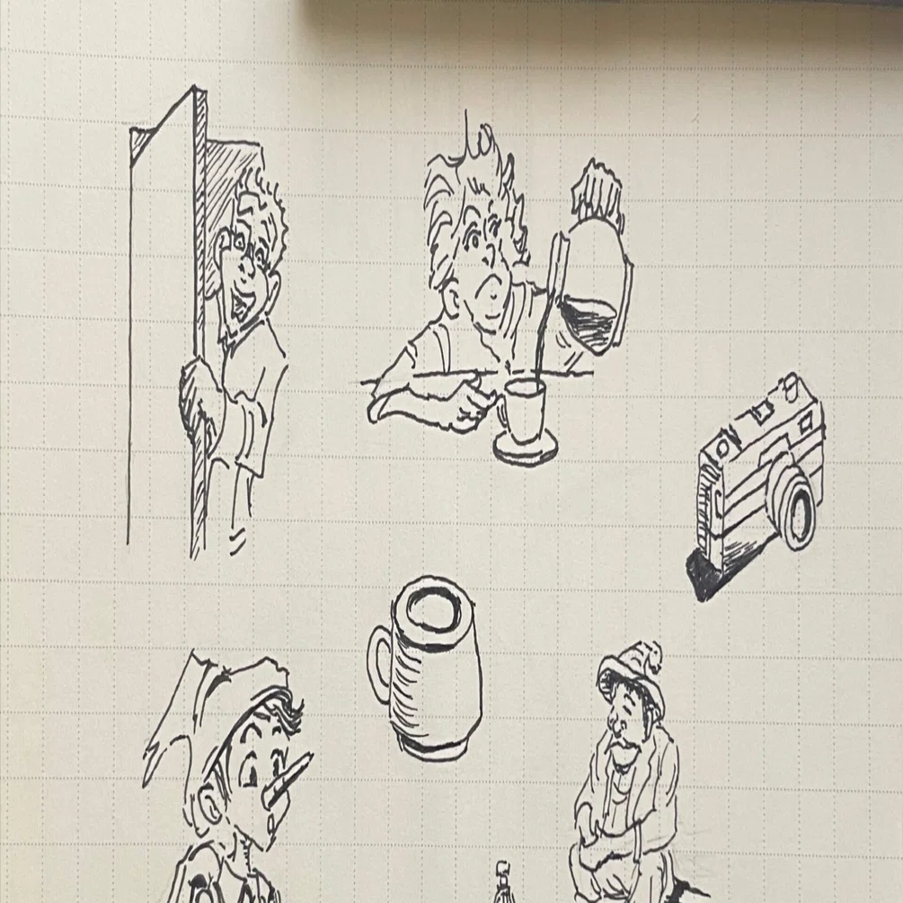 今日の手帳スケッチ｜手帳の片隅に描く絵｜Maruta