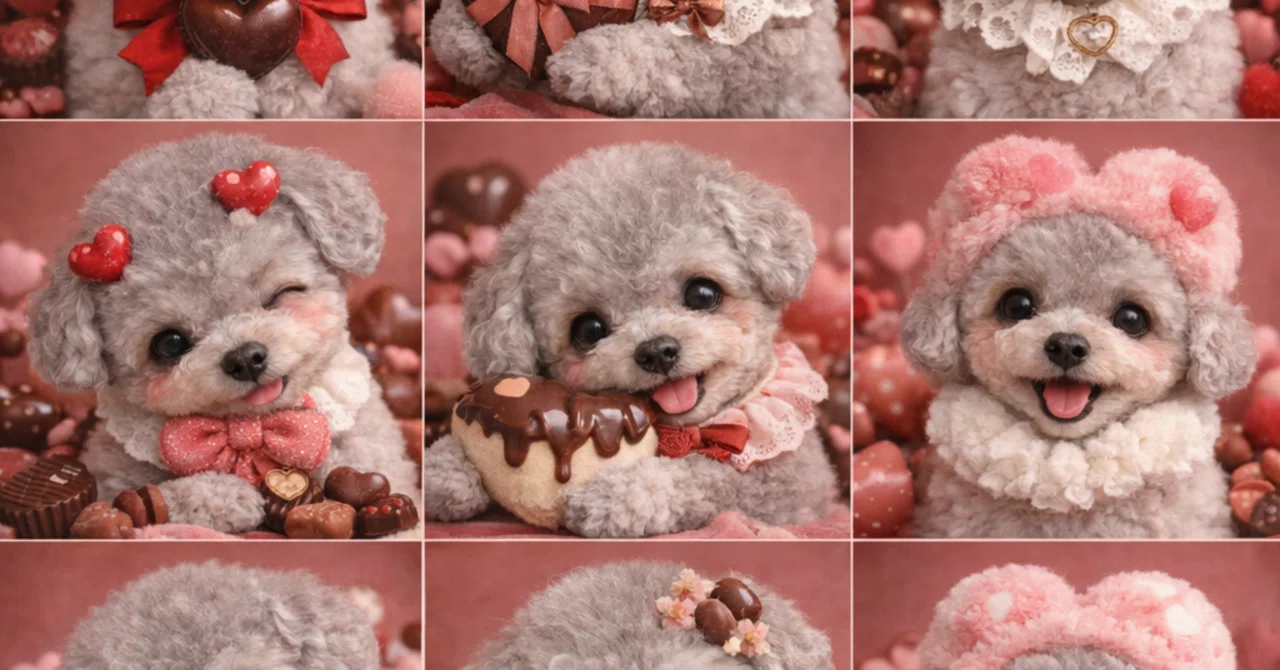 Valentine's Exclusive | How to Create a Fluffy Puppy 9-Grid Art ...