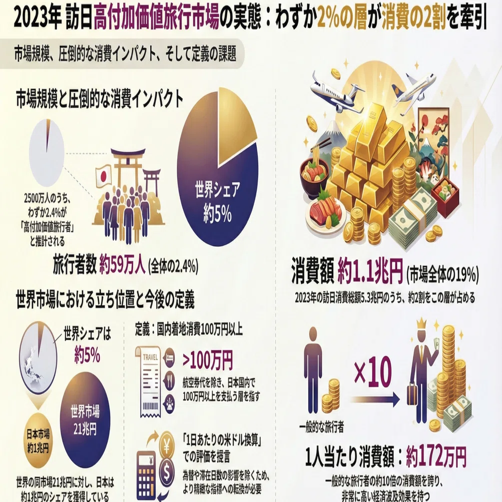 訪日の高付加価値旅行市場は消費額・旅行者数ともに大幅増加｜中西恭大