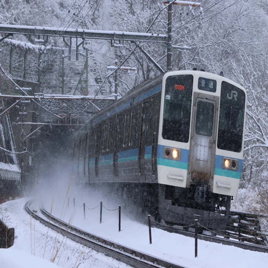 今年も山梨で雪と211系｜nagano_color211