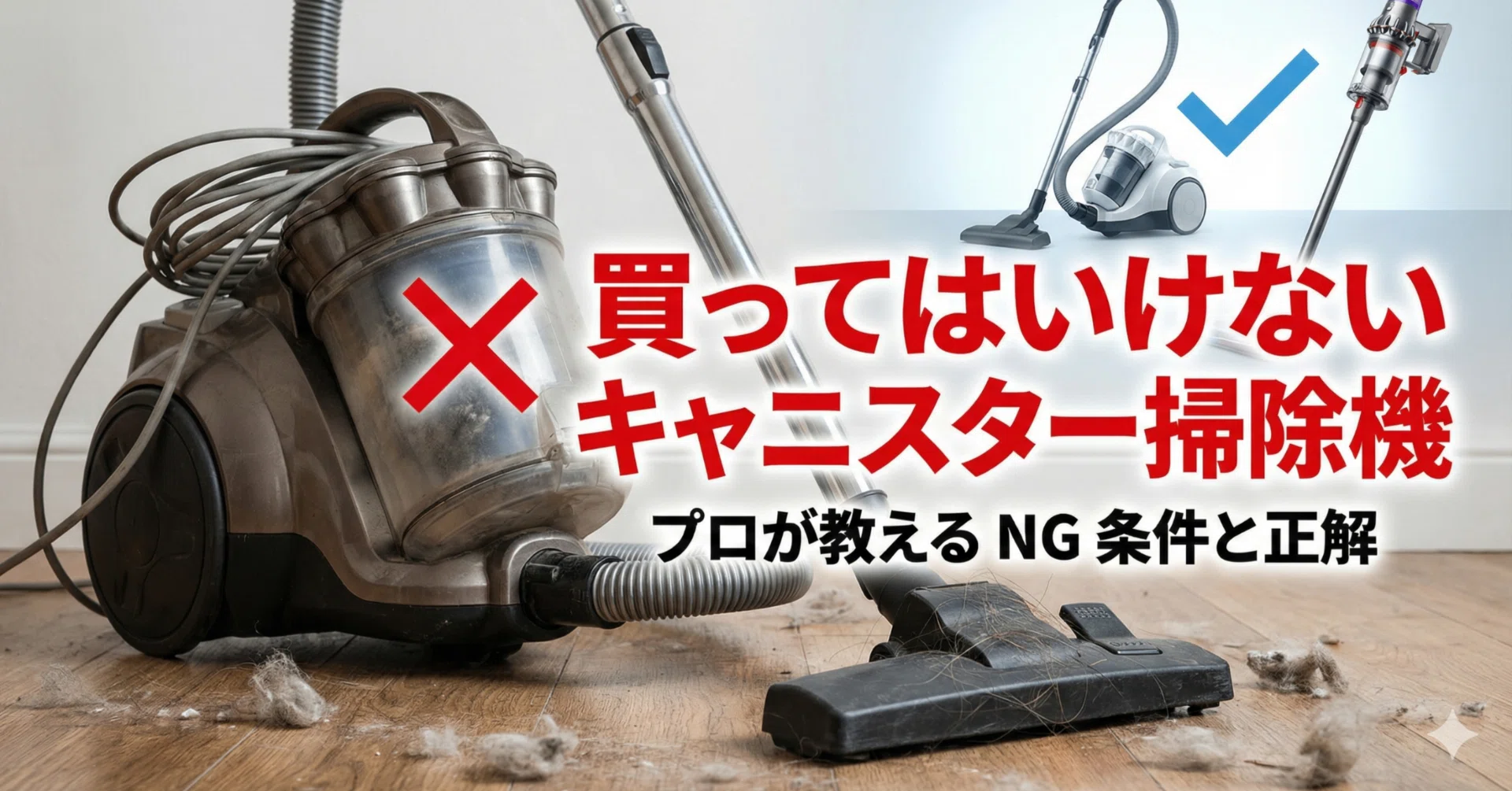 プロが回答】買ってはいけないキャニスター掃除機とは？結論は「重