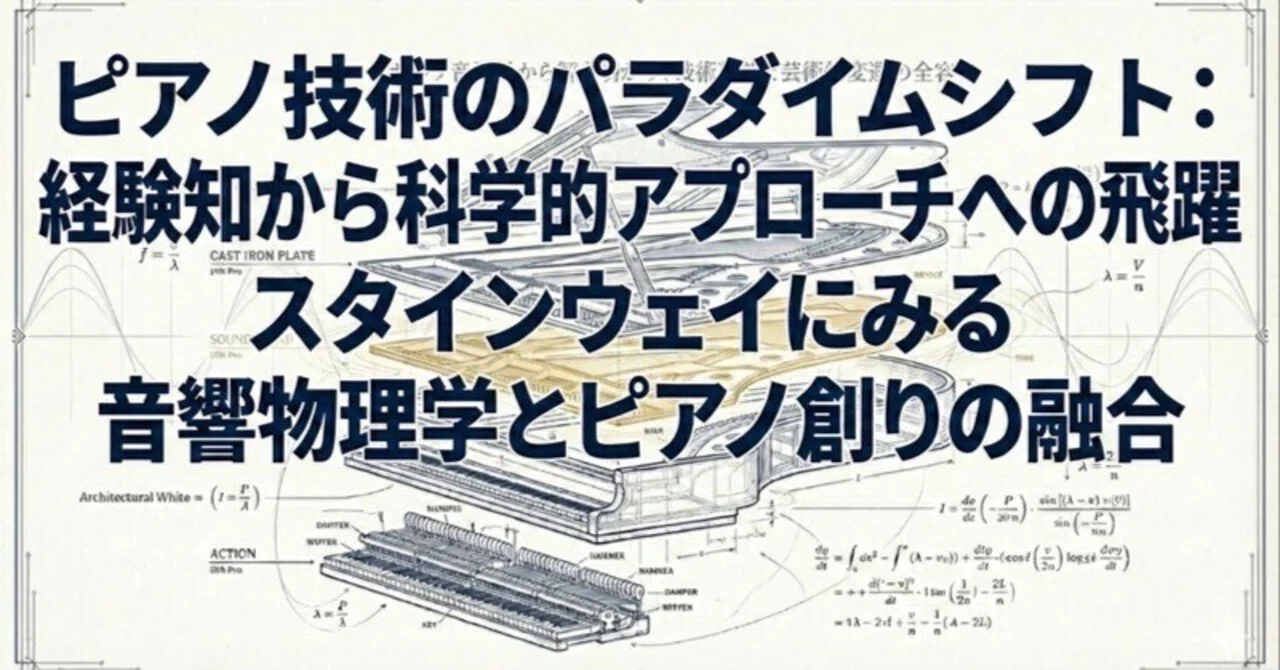 Fachkunde Klavierbau ピアノの構造とその関連技術 一音の旅：ピアノの構造と響きの物理学 ～指先から空間へ、時間軸で