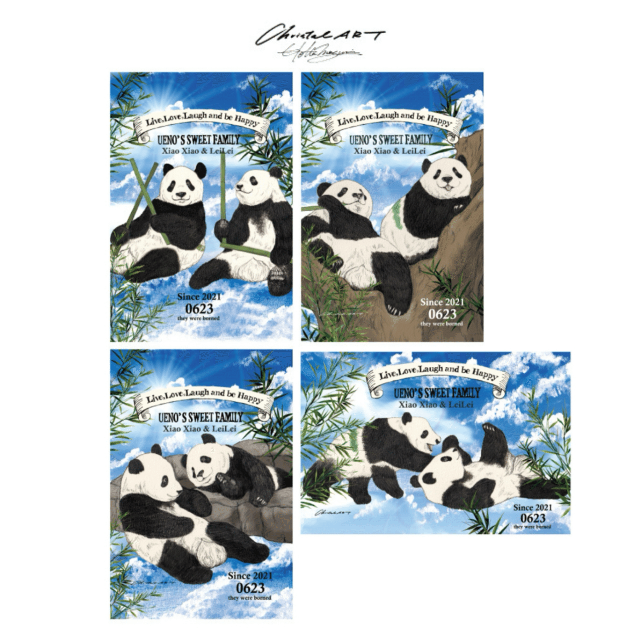 クリスタルアート〈メモリーオブシャオシャオ＆レイレイ〉〈メモリー