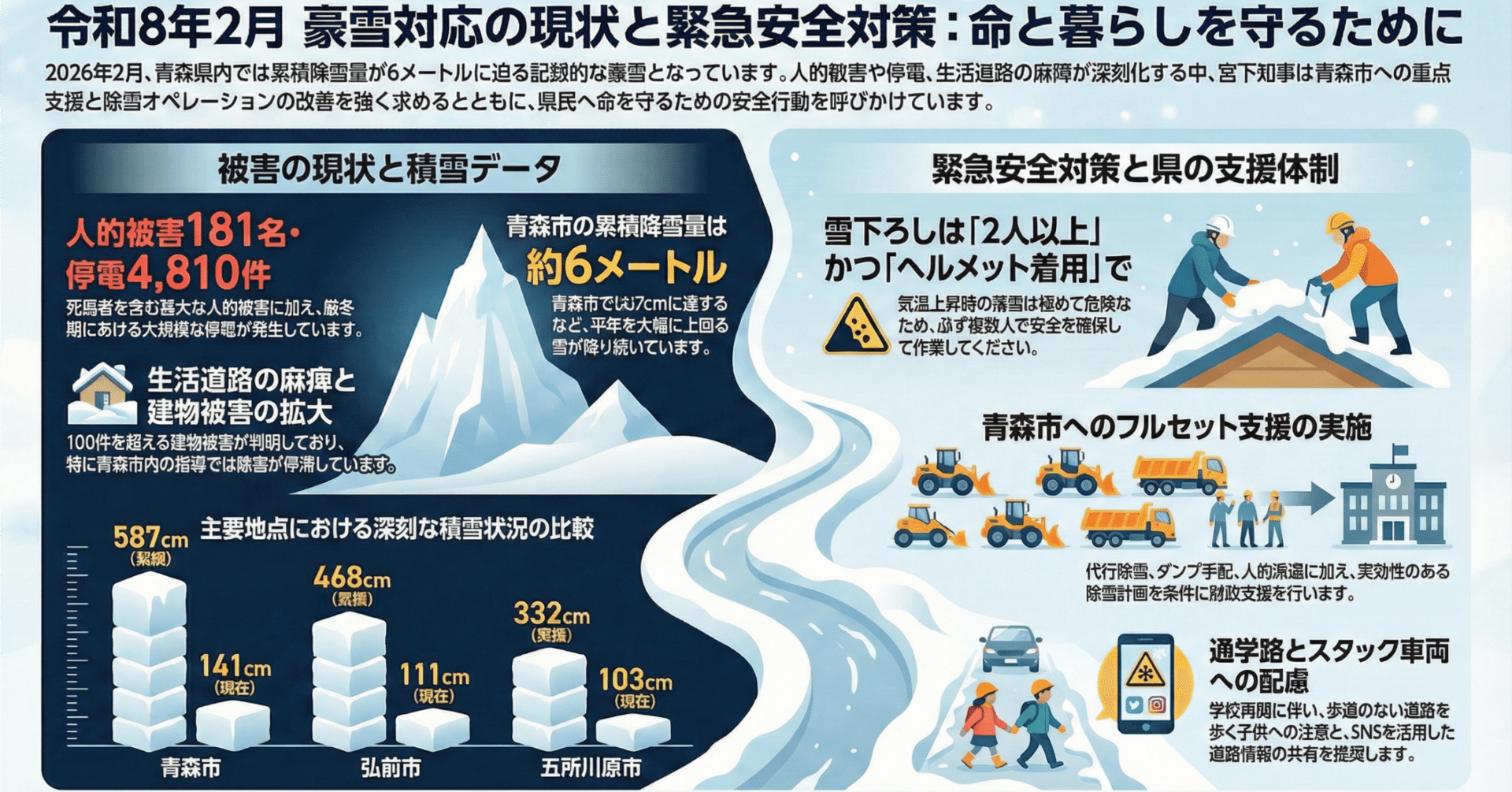 記録的豪雪】「積雪量」に騙されてはいけない。知事会見から見えた