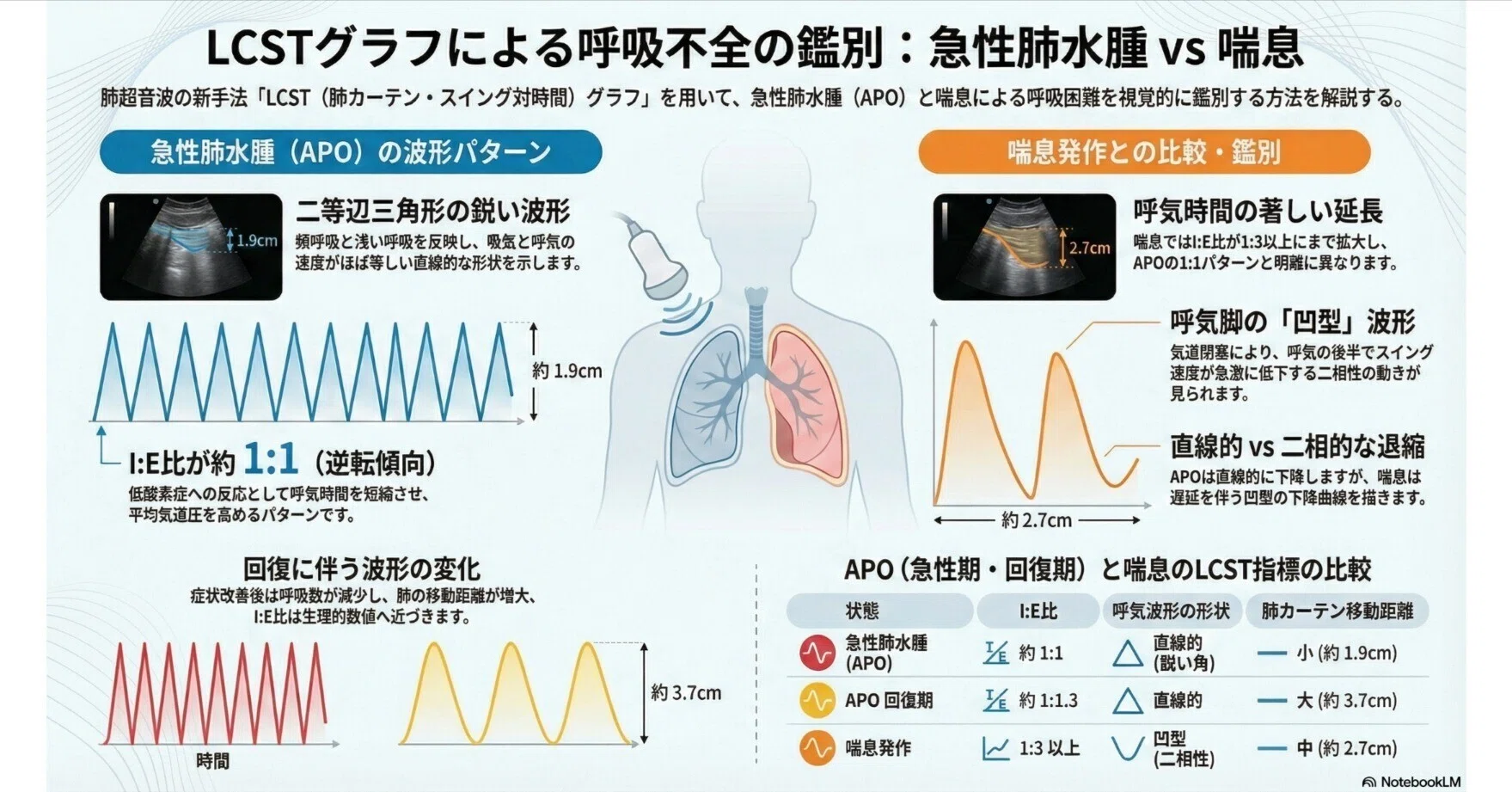 肺超音波評価手法AMELS:急性肺水腫と喘息を判別｜Makisey