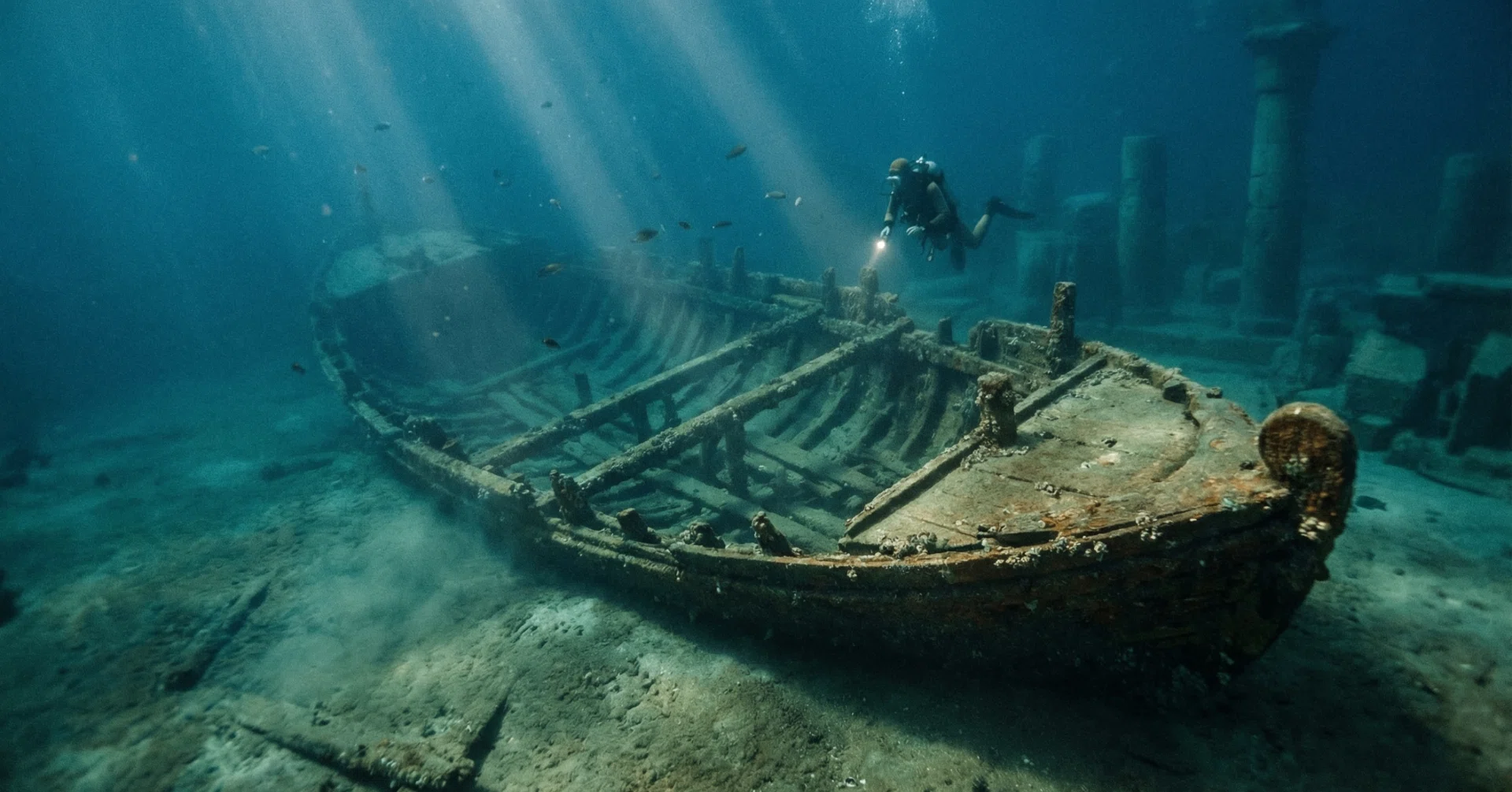 アレクサンドリアの海底から現れた「宴の船」──古代エジプトの遊覧船