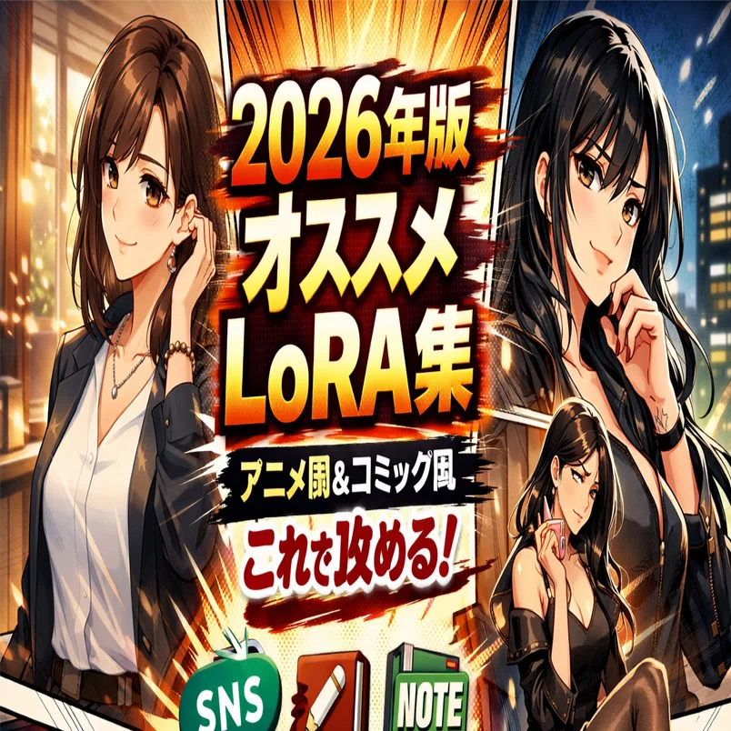 2026年版】今年はこれで攻めるオススメLoRA集｜アニメ風・キャラクター