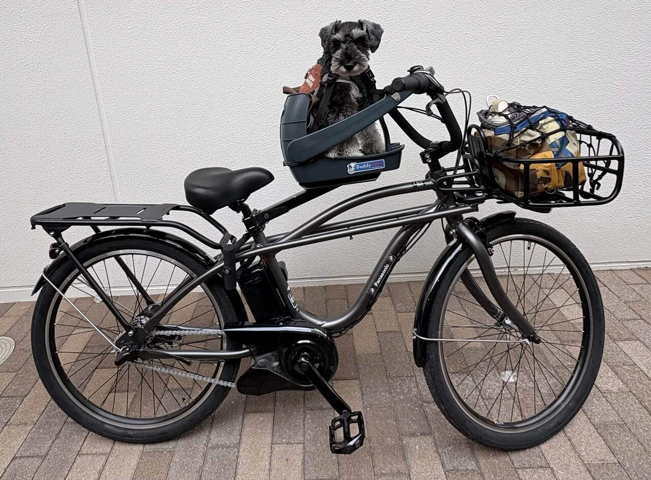 犬と電動自転車】Panasonic BP02にBuddy Riderは付く？｜モス