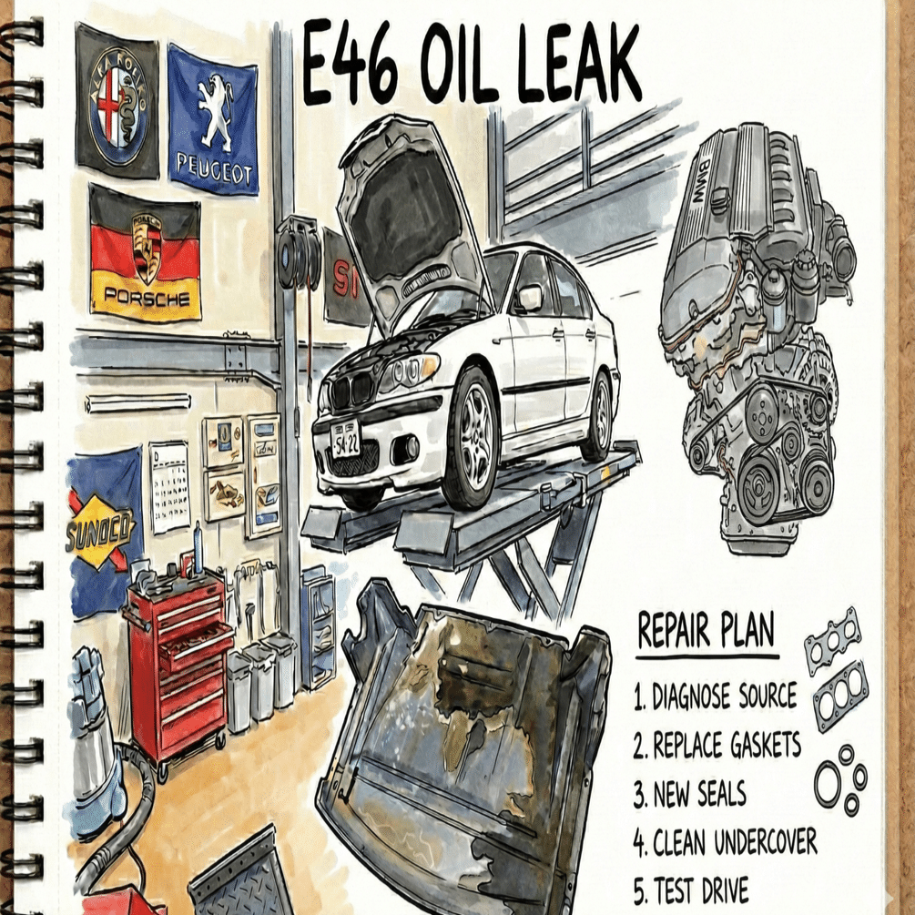 (品物追加) E46 エンジン周りのメンテナンス部品一式 BMW 318i E46 オイル漏れ修理 エンジンマウント交換｜グーネットピット