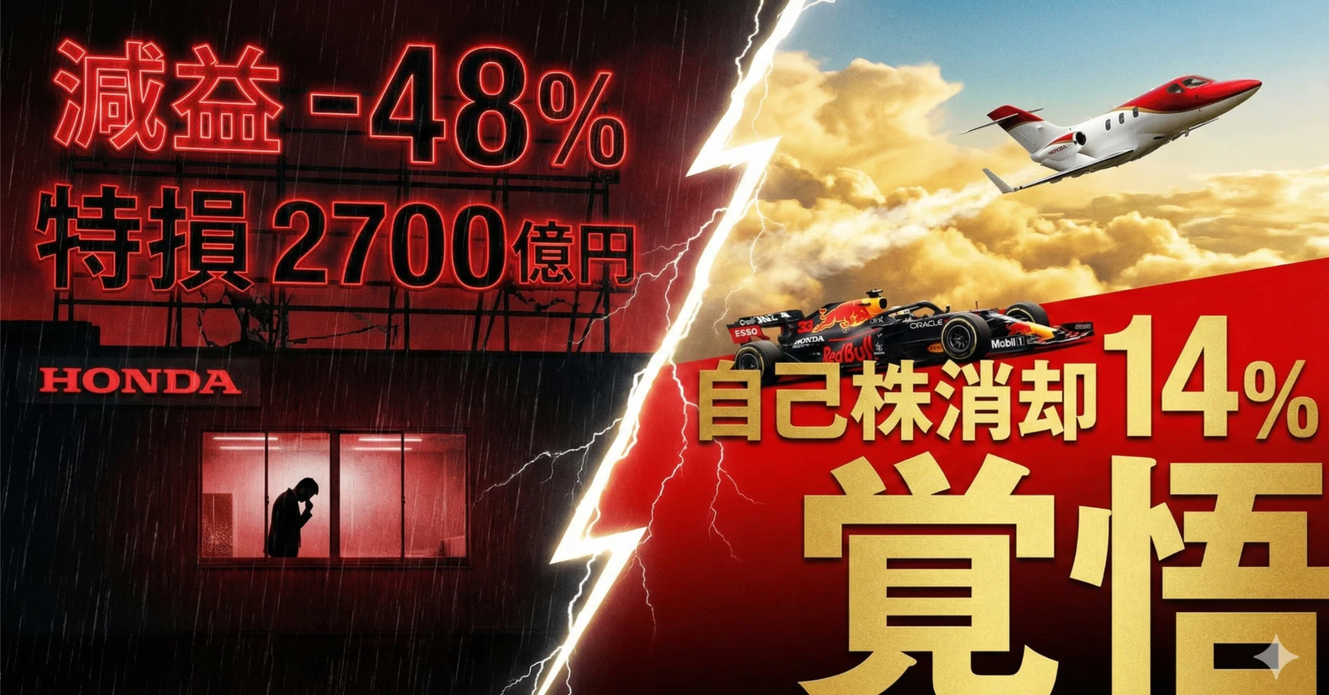 衝撃の14%】ホンダ、発行済株式の14.1%を消却へ！48%減益決算を覆す