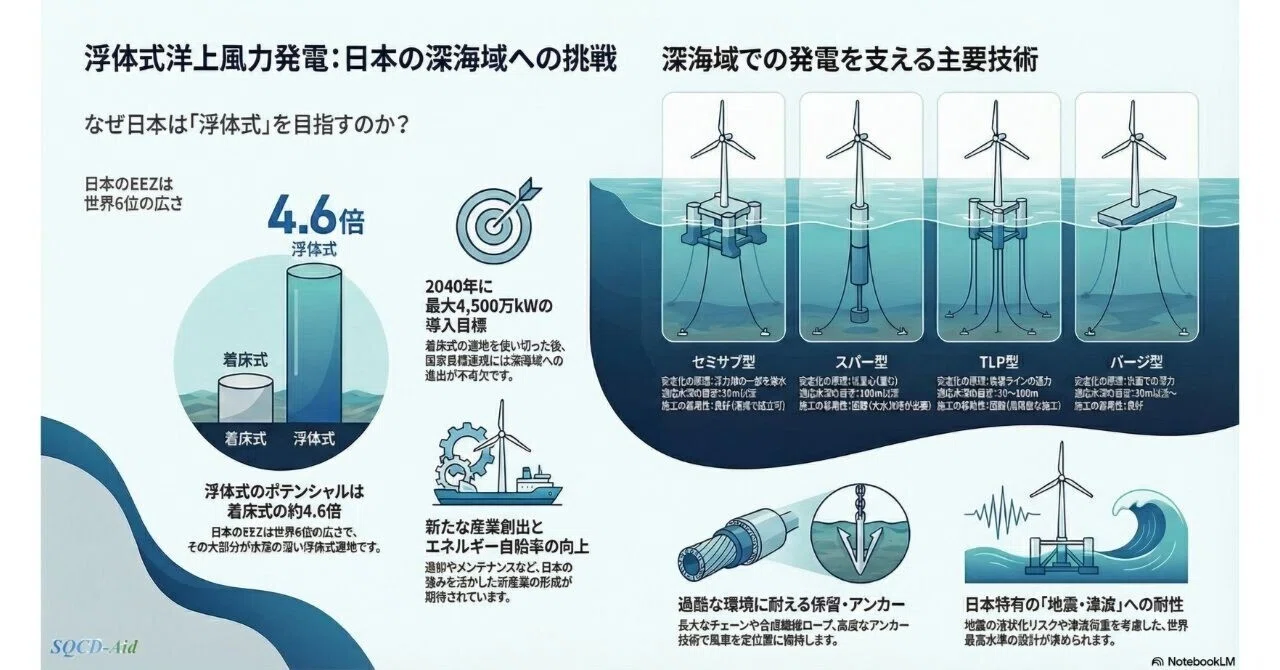 35. 浮体式洋上風力発電：深海域への挑戦｜marsy055