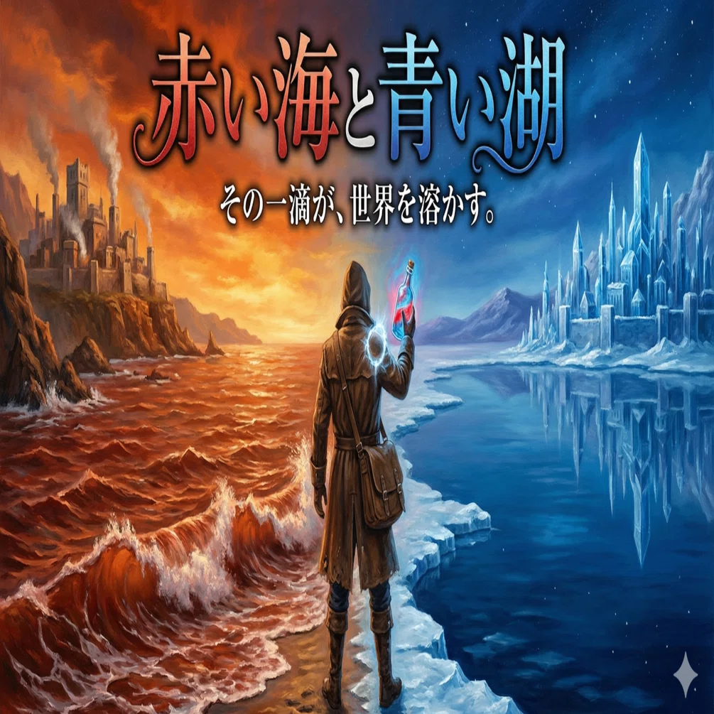 超短編小説 タイトル：赤い海と青い湖｜[AIアトリエ]みのみの