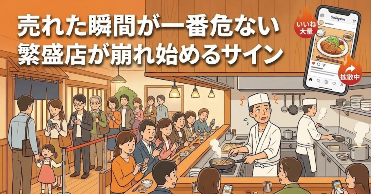 飲食店は「売れた瞬間」が一番危ないという話｜M：繁盛店の裏話帳