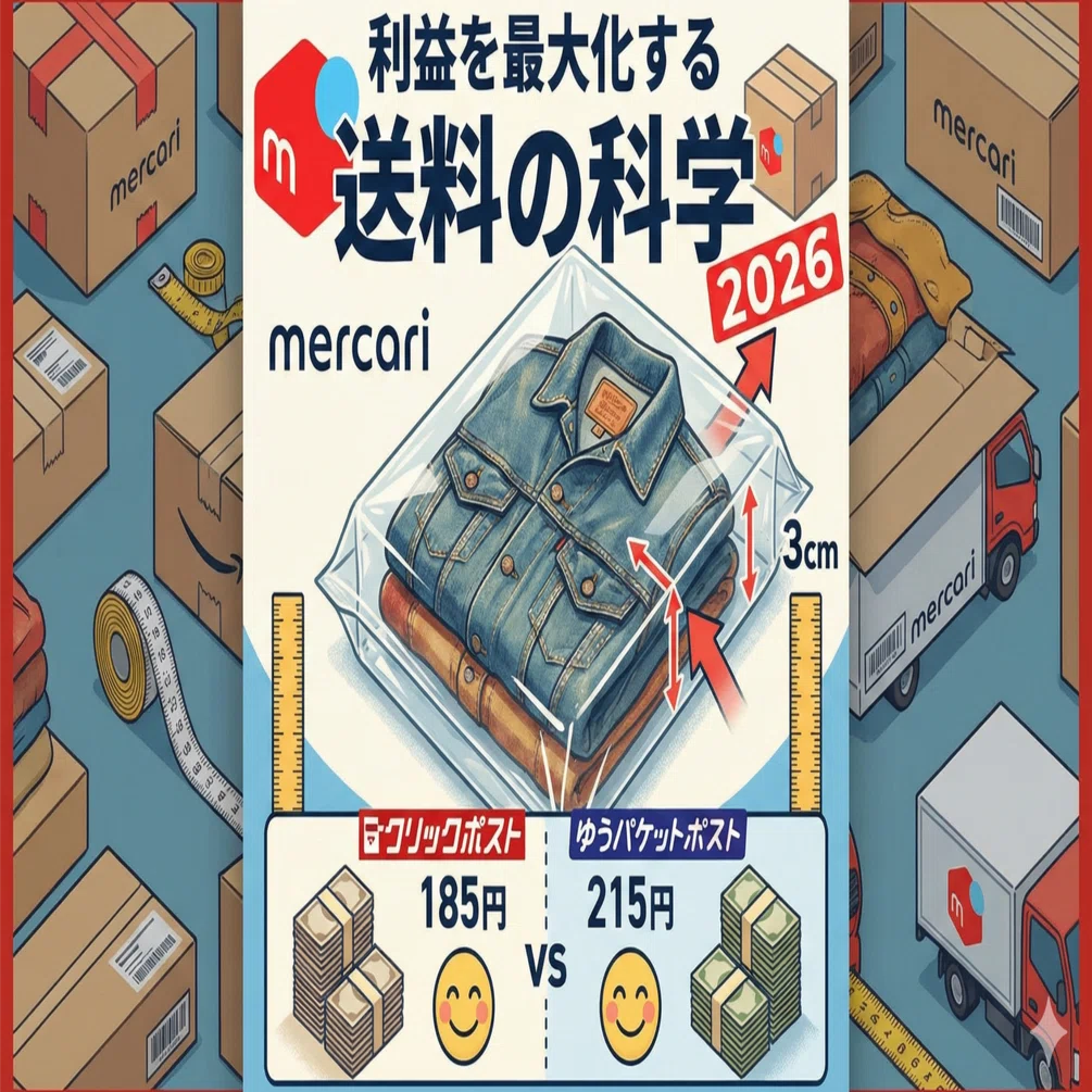 2026年最新】メルカリ古着転売「送料の科学」：利益を最大化する配送