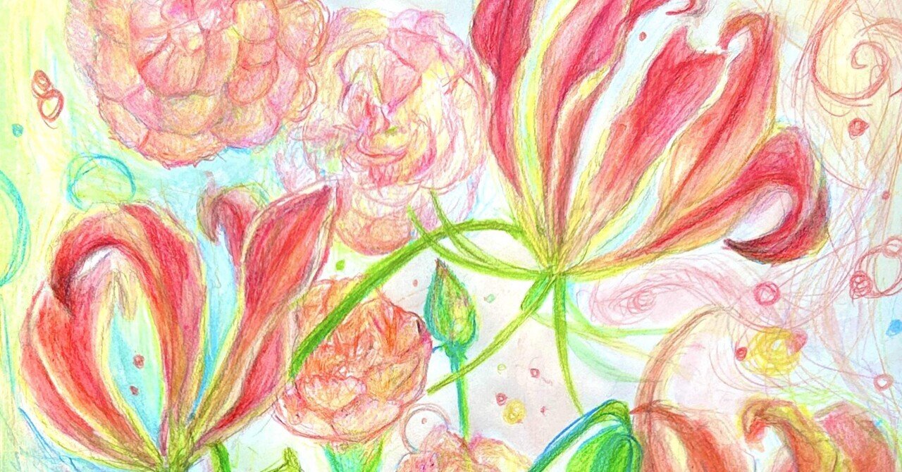 グロリオサとカーネーション それぞれの色 ⁺˳✧ つぼみ、咲き始め