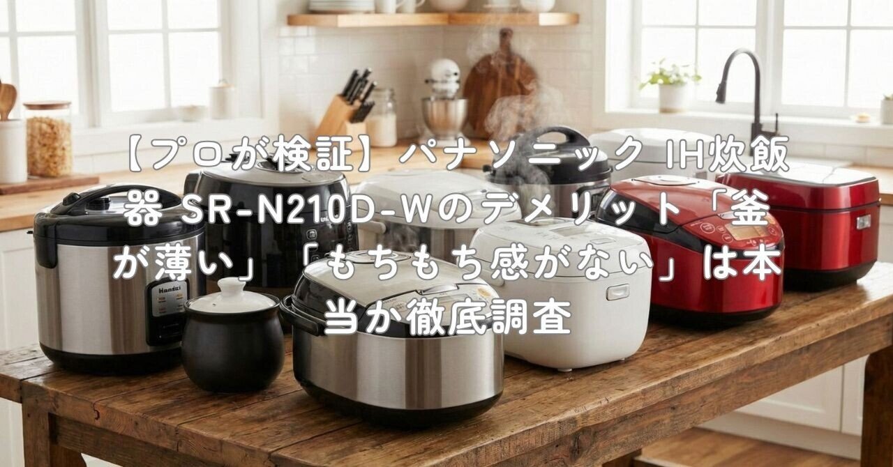 プロが検証】パナソニック IH炊飯器 SR-N210D-Wのデメリット「釜が薄い