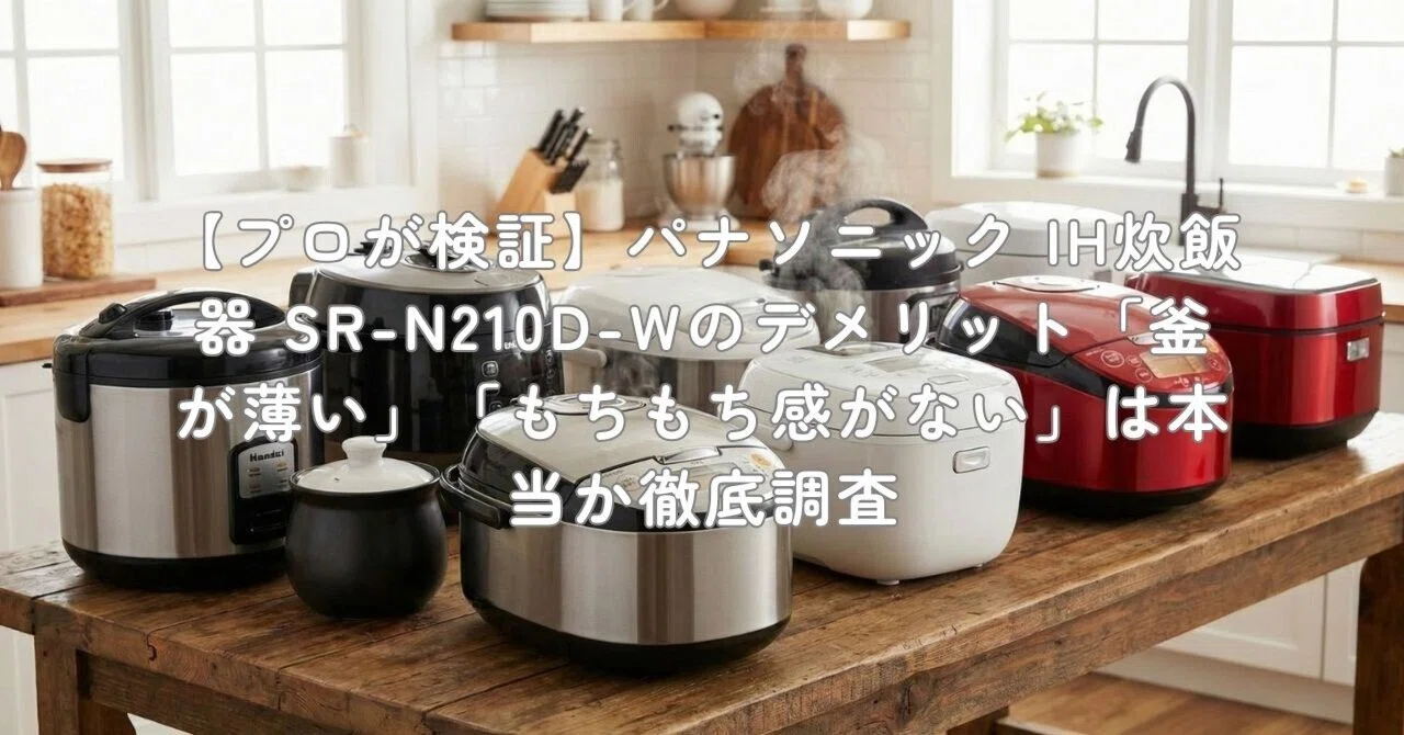プロが検証】パナソニック IH炊飯器 SR-N210D-Wのデメリット「釜が薄い