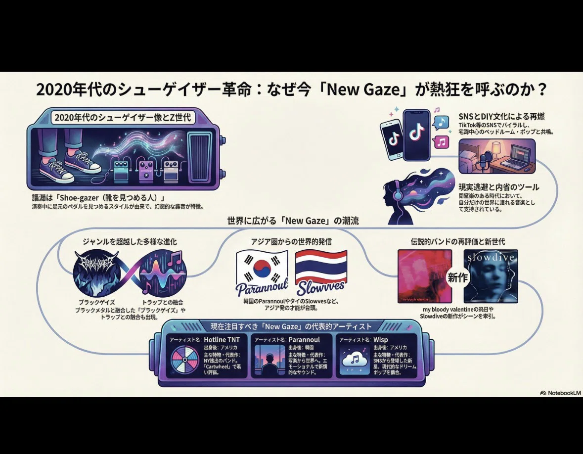 視線は足元へ、意識は浮遊する世界へ。2020年代シューゲイザーの現在地