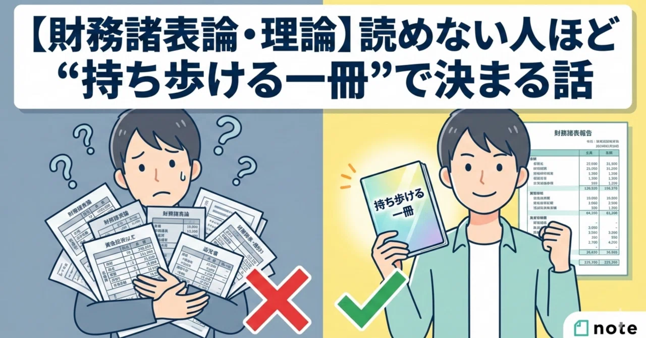 【この1冊で理論は完璧！】税理士試験 財表　要点チェックノート 2023年対策 財務諸表論・理論】読めない人ほど“持ち歩ける一冊”で決まる話｜すー